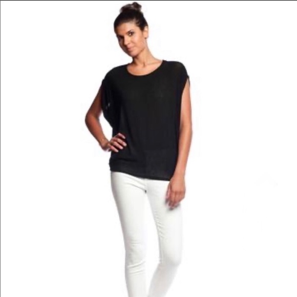 Ella Moss Tops - Ella Moss Icon Short Sleeve Tee Shirt Top Black